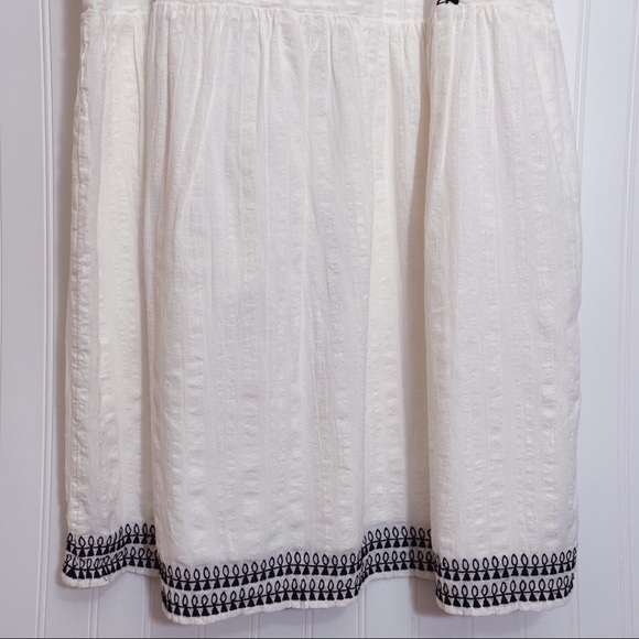 Loft Embroidered Flutter Sleeve Dress In Ivory NWT - Picture 7 of 11